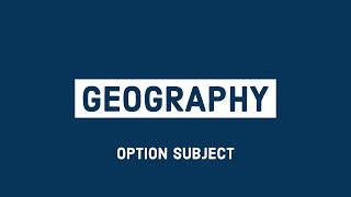 Geography  Option Subject [upl. by Lindahl242]