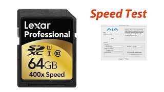 Lexar Professional 400x 64GB SDXC UHSI  AJA Speed Test [upl. by Sitoel]