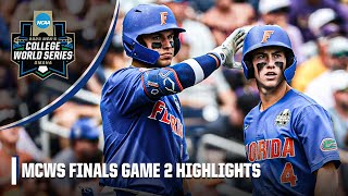 Mens College World Series Finals Game 2 LSU Tigers vs Florida Gators  Full Game Highlights [upl. by Tnomed470]