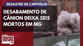 Desastre de Capitólio desabamento deixa seis mortos [upl. by Ennaehr]