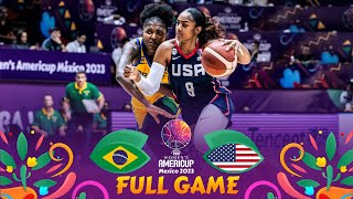 FINAL Brazil v USA  Full Basketball Game  FIBA Womens AmeriCup 2023 [upl. by Morganne431]