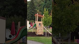 Kindergarten Pitten Spielplatz Kinder Paradies neu gebaut Rutsche Schaukel Garten [upl. by Eisor316]