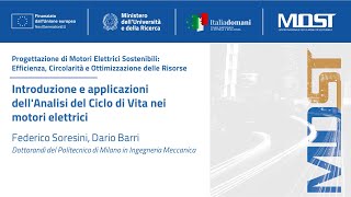 Introduzione e applicazioni dellAnalisi del Ciclo di Vita nei motori elettrici Soresini Barri [upl. by Euginimod30]