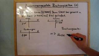 Zusammengesetzte Buchungssätze Teil 1 Rechnungswesen [upl. by Ennovy136]