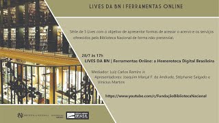 LIVES DA BN  Ferramentas online a Hemeroteca Digital Brasileira [upl. by Douty]