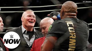 Brock Lesnar and Daniel Cormiers UFC beef explained WWE Now [upl. by Ecilegna]