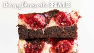 Cherry Cheesecake Brownies  the BEST Brownies  The Recipe Rebel [upl. by Amalea481]