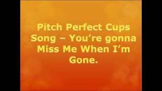 The Cup Song  Pitch Perfect WITH LYRICS [upl. by Laise]