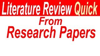 How to Write LITERATURE REVIEW FAST  Quickly Write Literature Review [upl. by Bohlen]