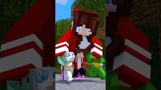 Running With Bigger And Bigger JJs Sister  MAIZEN Minecraft Animation shorts [upl. by Boatwright871]