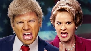 Donald Trump vs Hillary Clinton Epic Rap Battles of History [upl. by Dumm]