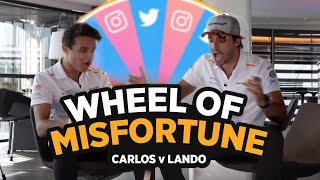 Carlos Sainz and Lando Norris play Wheel of Misfortune [upl. by Amsaj536]