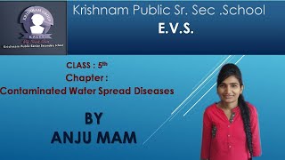 EVS for class 5 lesson contaminated water spread diseases [upl. by Shirlie]