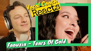 Vocal Coach REACTS  Faouzia Tears of Gold [upl. by Aryhs]