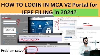 HOW TO LOGIN IN MCA v2 PORTAL FOR FILING OF IEPF 5 Share and dividend claim from IEPF  Synopsis 24 [upl. by Gabrielle918]