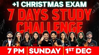 Plus One Christmas Exam 7 days Challenge  Full Marks Study Plan  Exam Winner [upl. by Ames]