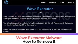 WAVE EXECUTOR Virus Roblox Malware  Removal Guide Fix [upl. by Euqina]