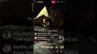 Reginae Carter Arguing with YFN Lucci while on Instagram Live [upl. by Atiken]