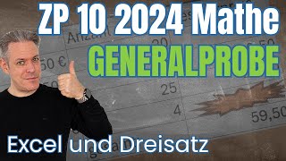 ZP 10 Mathe 2024 MSA Generalprobe Excel und Dreisatz korrigiert [upl. by Ahsotal58]