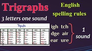 what are trigraphs  spelling rule dge ge  spelling rules [upl. by Aisul247]