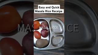 Masala Rice Recipe ricerecipes food indianfood ytshortsvideo [upl. by Lattonia239]