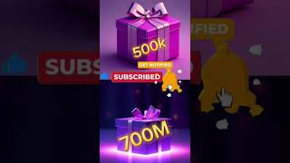 500k vs 700M Choose ONE GIFT BOX  shorts gift ytshorts giftbox [upl. by Etteoj]