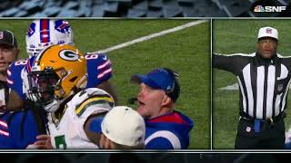 Quay Walker EJECTED for shoving Bills coach for no reason [upl. by Accebber]