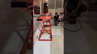 Motorcycle ramp demo process  hydraulic ramp manual demo viral ramp bikeramp automobile ￼ [upl. by Paulo]