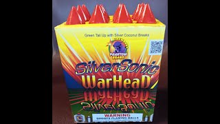 SILVER SONIC WARHEAD BYPHANTOM BRAND FIREWORKS12 SHOTS 200 GRAM CAKE [upl. by Hgielsel]