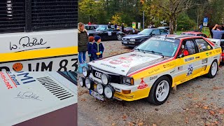 Walter Röhrl Unterschrift beim Audi Quattro A2 19 DMI Histo Day amp Night Challenge Oldtimer Rallye [upl. by Amara]