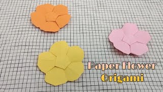 Paper Flower Origami  How To Make Flower With Paper [upl. by Brunhilda]