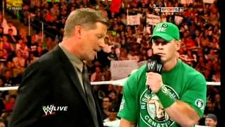 John Cena making fun of john laurinaitis and make him crazy very funny video [upl. by Nuajed]