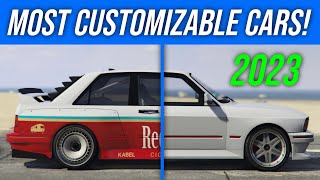 GTA 5 Top 20 MOST CUSTOMIZABLE Cars 2023 [upl. by Nalyad249]