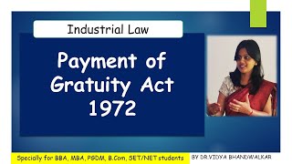 Payment of gratuity Act 1972 l with latest amendments [upl. by Christmas]