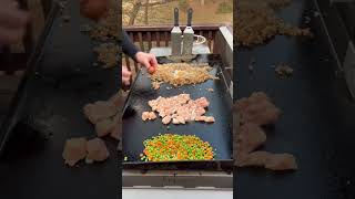 🔥 Chicken Fried Rice On The Blackstone  Hibachi Fried Rice amp Chicken  Let’s Eat Y’all [upl. by Freeborn]