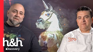 Duff Goldman alcanza victoria épica con pastel gigante de caballo medieval  Buddy vs Duff  HampH [upl. by Notyal]