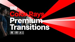 Premium Transitions Color Rays After Effects Template  Premiere Pro MOGRTs [upl. by Perreault]