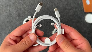 10 ReviewPhân biệt Cáp Apple USBC 1M bện Vải Dù chính hãng vs REP Đơn Giản Nhất [upl. by Ruphina]