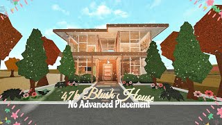 Roblox Bloxburg  47k Blush House  No Advanced Placement  Mobile Speedbuild [upl. by Hainahpez]