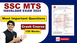 IMPORTANT STUDY MATERIAL FOR SSC MTS EXAM 2024  SUBJECT WISE amp TOPICS WISE IN PDF [upl. by Corabel]