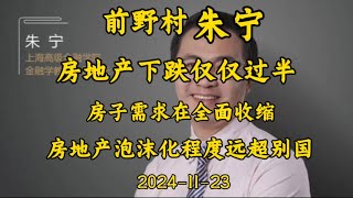 20241123【经济学家朱宁】房地产泡沫化程度远超别的国家 [upl. by Aileek]