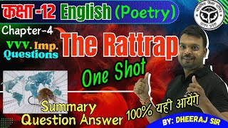 Class 12 English Prose Ch4 The Rattrap in One Shot ✅Summary  Important Question Answer 2025 [upl. by Ihcas]