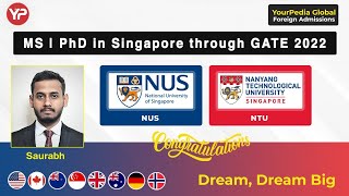 NTU amp NUS in Singapore through GATE Exam  All Details of NTU amp NUS MS amp PhD program through GATE [upl. by Leahcimnaj]