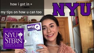 HOW I GOT INTO NYU STERN  gpa stats activities  general college application tips [upl. by Karilynn888]