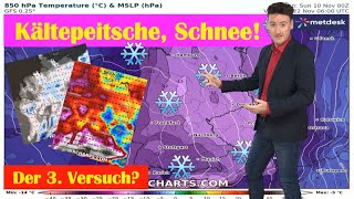 WOW Eisige Kälte Schnee bis runter Dauerfrost  Das ist nun der 3 Versuch eines Wintereinbruchs [upl. by Dolorita]