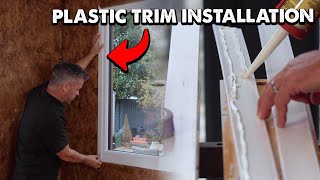 How To Apply Plastic Trims Around UPVC Window [upl. by Suirtimed]