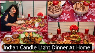 Candle Light Dinner Ideas At Home  Romantic Dinner  Four Course Meal  Quick Dinner Ideas [upl. by Ozne]