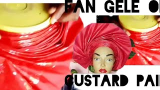 FULL FAN GELE TUTORIAL ON A CUSTARD PAINT [upl. by Stanislaw]