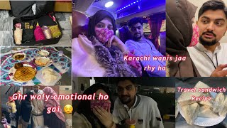 Karachi wapis jaa rhi ho☺️ Sb ghr waly emotional ho gai aj [upl. by Birkett]