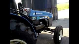 New Holland 55 WorkMaster Tractor  Grinding Corn Part 1 of 2 [upl. by Risan]